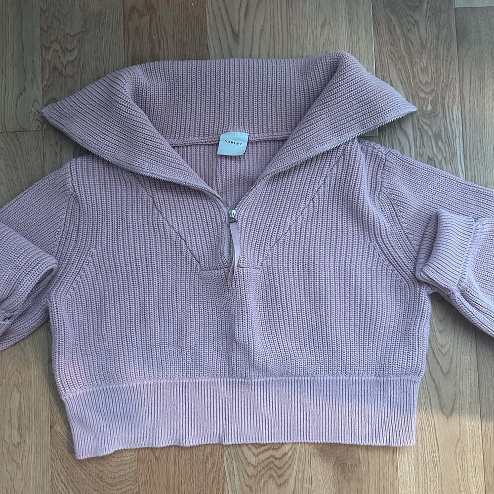 Varley Pink/Mauve quarter zip Sweater